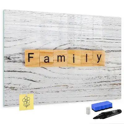 Schreib-Magnettafel Ausführung Familie