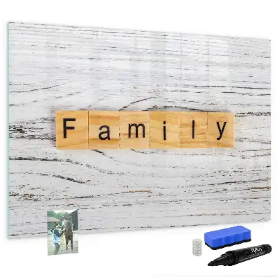 Schreib-Magnettafel Ausführung Familie