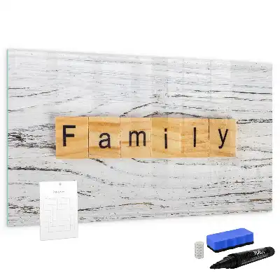 Schreib-Magnettafel Ausführung Familie