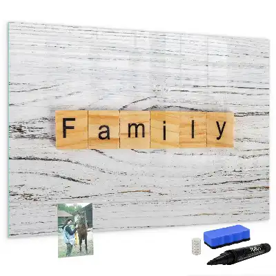 Schreib-Magnettafel Ausführung Familie