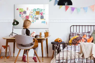 Magnetische Schreibtafel mit Staatsnamen