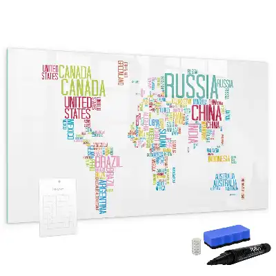 Magnetische Schreibtafel mit Staatsnamen