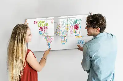 Magnetische Schreibtafel mit Staatsnamen