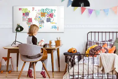 Magnetische Schreibtafel mit Staatsnamen