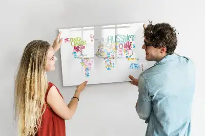 Magnetische Schreibtafel mit Staatsnamen