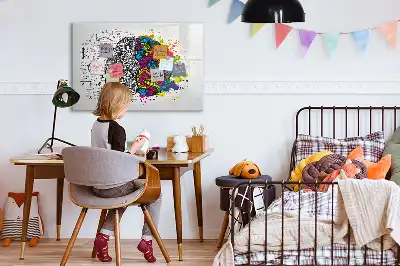 Schreib-Magnettafel mit Gehirn-Abstraktions-Motiv
