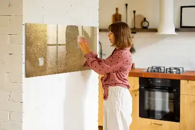 Beschreibbare Magnettafel in dekorativer Wandoptik