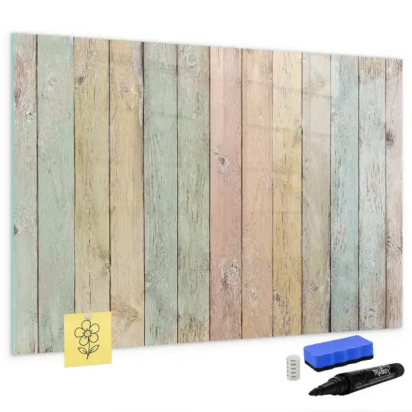 Schreib-Magnettafel bunte Bretter