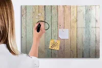 Schreib-Magnettafel bunte Bretter