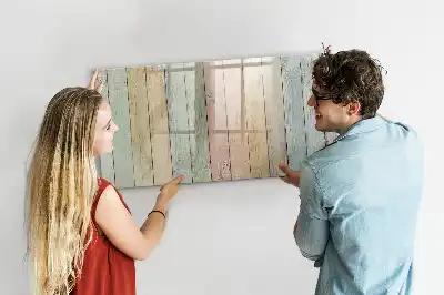 Schreib-Magnettafel bunte Bretter