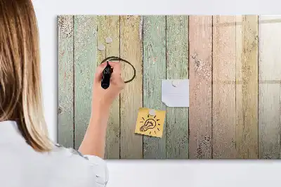 Schreib-Magnettafel bunte Bretter
