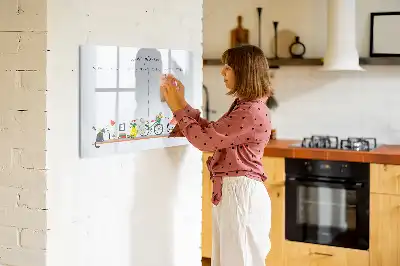Wochenplaner als beschreibbare Magnettafel