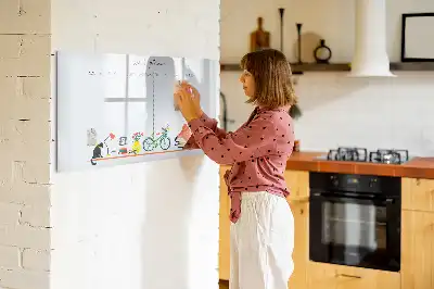 Wochenplaner als beschreibbare Magnettafel