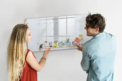 Wochenplaner als beschreibbare Magnettafel