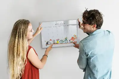Wochenplaner als beschreibbare Magnettafel