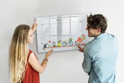 Wochenplaner als beschreibbare Magnettafel