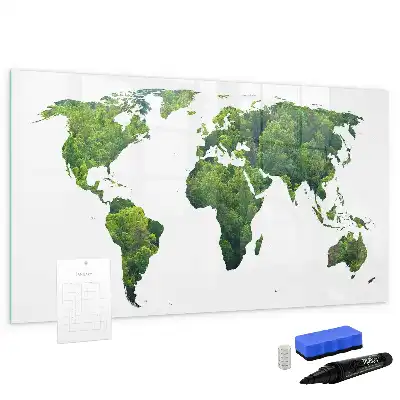Ökologische Weltkarte als magnetische Schreibtafel