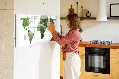 Ökologische Weltkarte als magnetische Schreibtafel