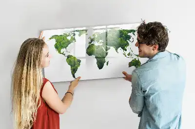 Ökologische Weltkarte als magnetische Schreibtafel