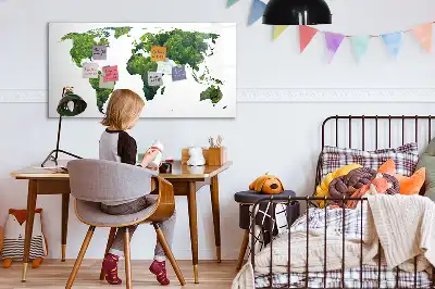 Ökologische Weltkarte als magnetische Schreibtafel