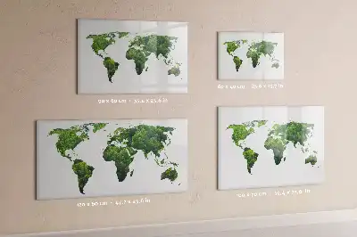 Ökologische Weltkarte als magnetische Schreibtafel