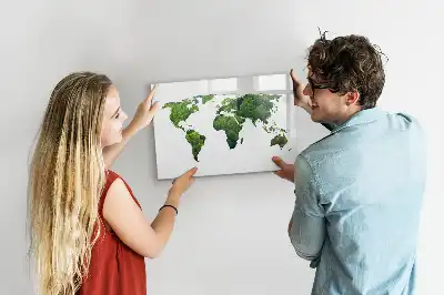 Ökologische Weltkarte als magnetische Schreibtafel