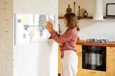 Beschreibbare Magnettafel mit Ländernamen