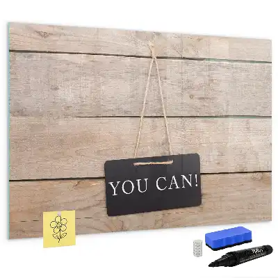 Schreib-Magnettafel mit dem Text Du schaffst das!