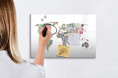 Magnettafel beschreibbar mit Banknotenmotiv