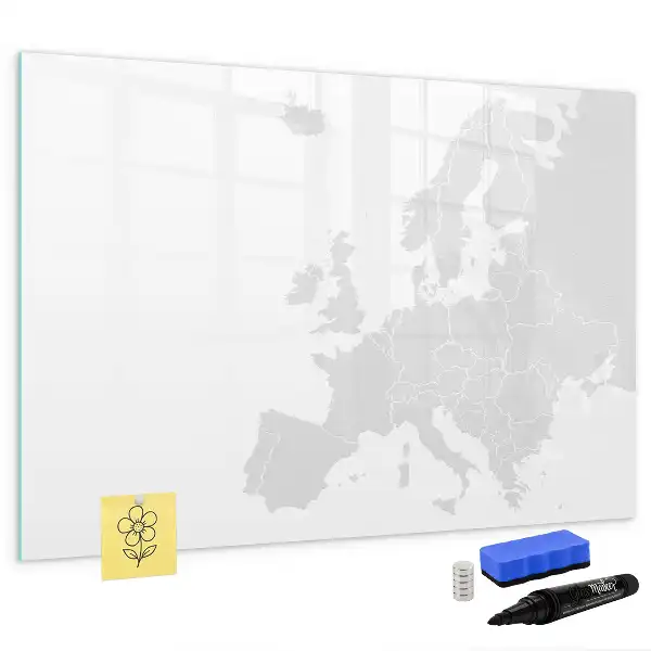 Magnettafel mit Europa-Karte zum Beschriften