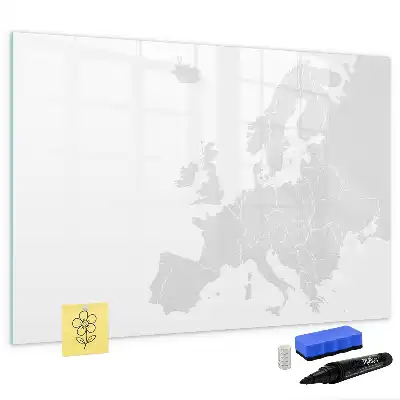 Magnettafel mit Europa-Karte zum Beschriften