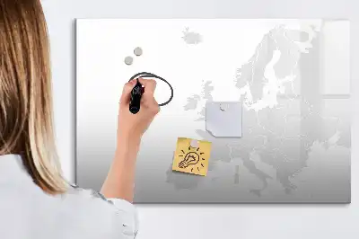 Magnettafel mit Europa-Karte zum Beschriften