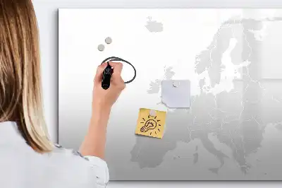 Magnettafel mit Europa-Karte zum Beschriften