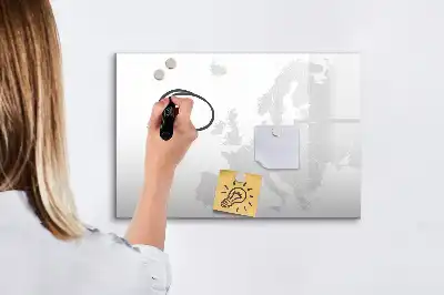 Magnettafel mit Europa-Karte zum Beschriften
