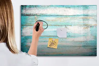 Beschreibbare Magnettafel in Blau