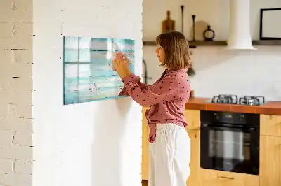 Beschreibbare Magnettafel in Blau