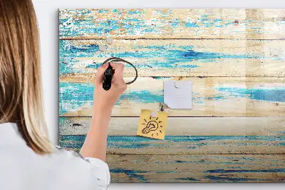 Schreib-Magnettafel in gestreifter Holzoptik