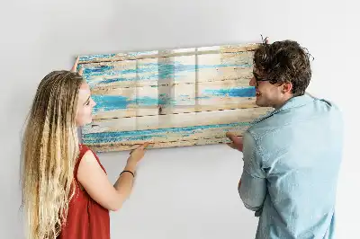 Schreib-Magnettafel in gestreifter Holzoptik