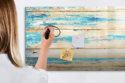 Schreib-Magnettafel in gestreifter Holzoptik