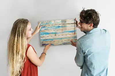 Schreib-Magnettafel in gestreifter Holzoptik