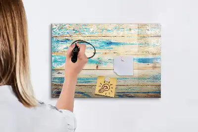 Schreib-Magnettafel in gestreifter Holzoptik