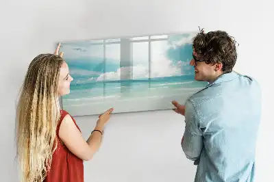 Beschreibbare Magnettafel mit Meereslandschaft-Motiv