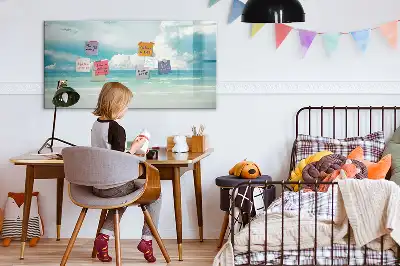 Beschreibbare Magnettafel mit Meereslandschaft-Motiv