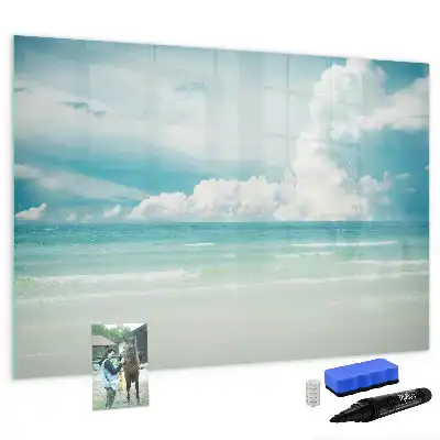 Beschreibbare Magnettafel mit Meereslandschaft-Motiv