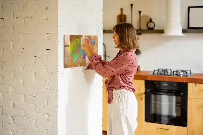Regenbogen-Weltkarte beschreibbare Magnettafel