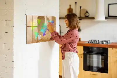 Regenbogen-Weltkarte beschreibbare Magnettafel