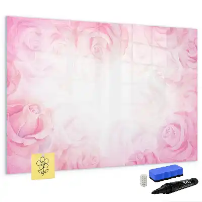 Schreib-Magnettafel mit Rosen-Abstraktion
