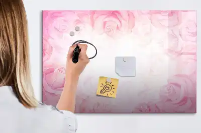 Schreib-Magnettafel mit Rosen-Abstraktion