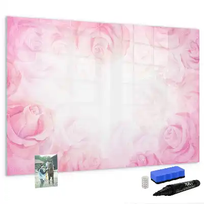 Schreib-Magnettafel mit Rosen-Abstraktion