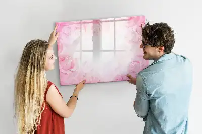 Schreib-Magnettafel mit Rosen-Abstraktion